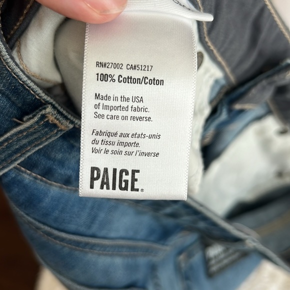 NWT PAIGE Jimmy Jimmy Crop Distressed Jeans Size 28 - Picture 8 of 8